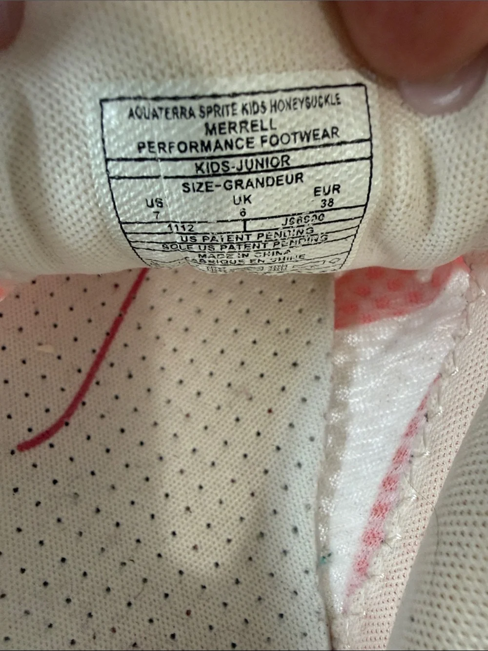 Merrell Kids Hot Pink and White Trail Sneakers